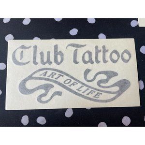 Club Tattoo Vinyl transfer sticker for car window water bottle etc. pink